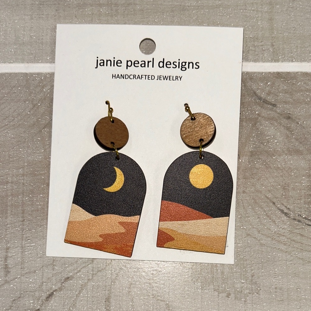 Black and Gold Earrings